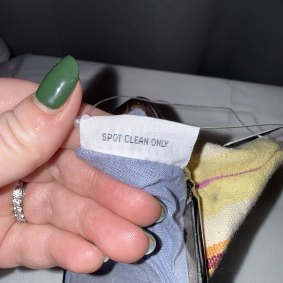 Anthropologie Multicolored Striped Small Kisslock Coin Pouch Wallet Bag Cotton - Picture 6 of 11